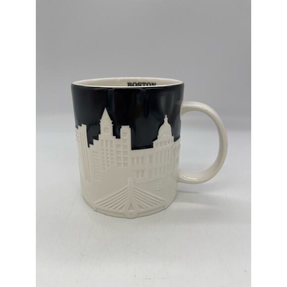 Starbucks Boston Skyline Relief Coffee Mug Cup 2012
